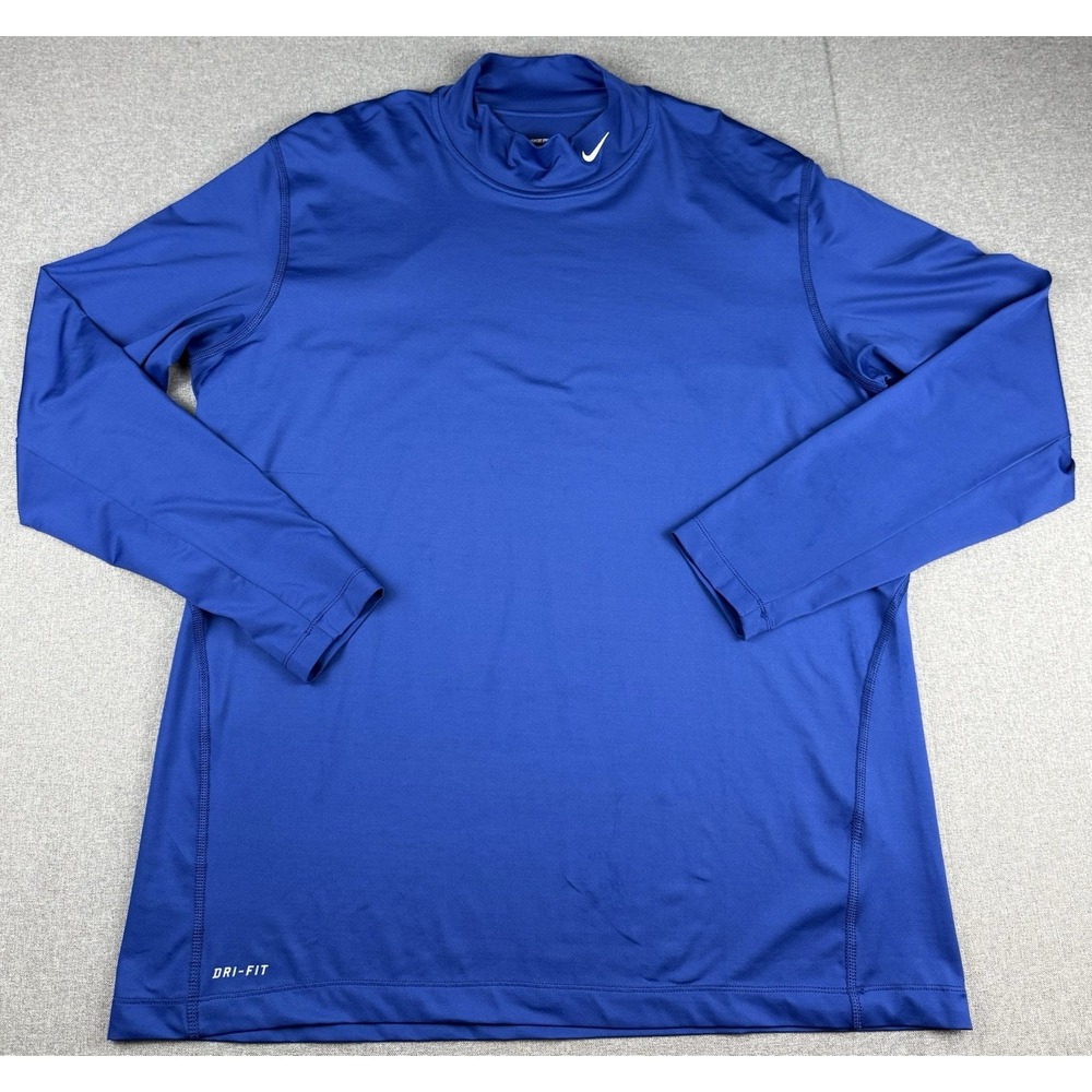 Nike Pro MLB Authentic Collection Mens XXL Dri-FIT Fitted Long Sleeve Blue